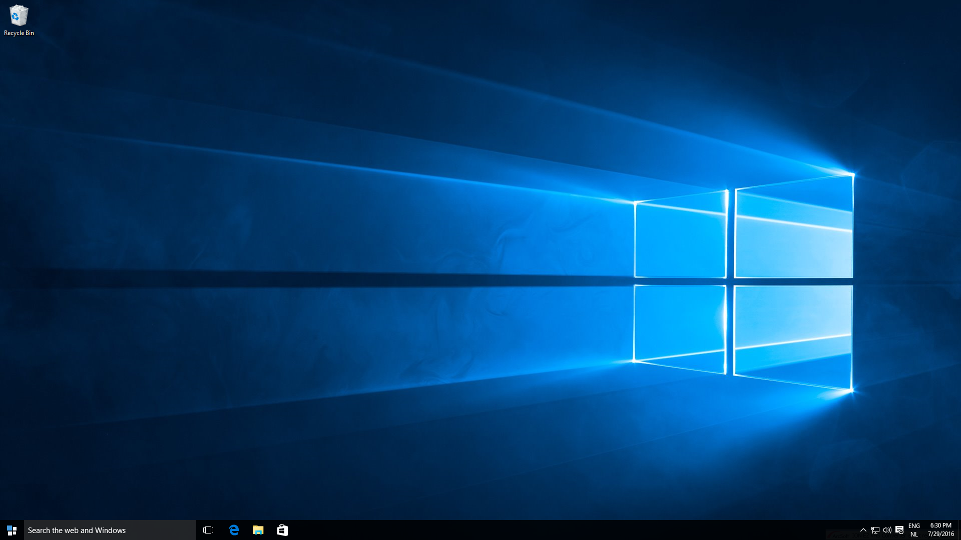 Desktop leeg