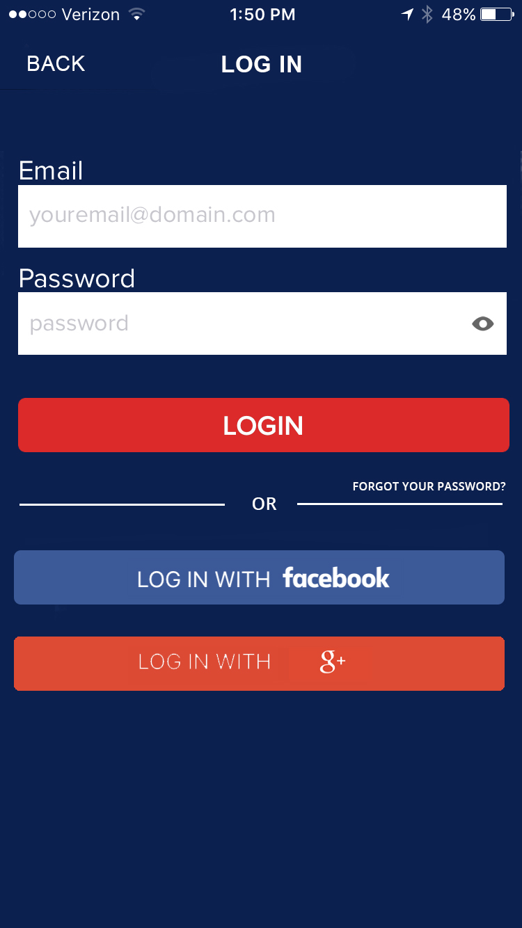 Login Screen