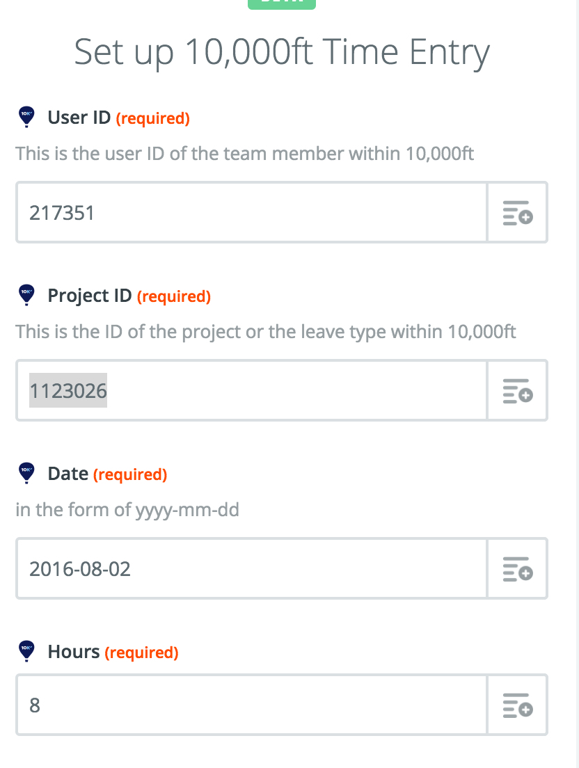 Zapier outdated fields