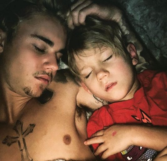 Justin bieber & Jaxon bieber