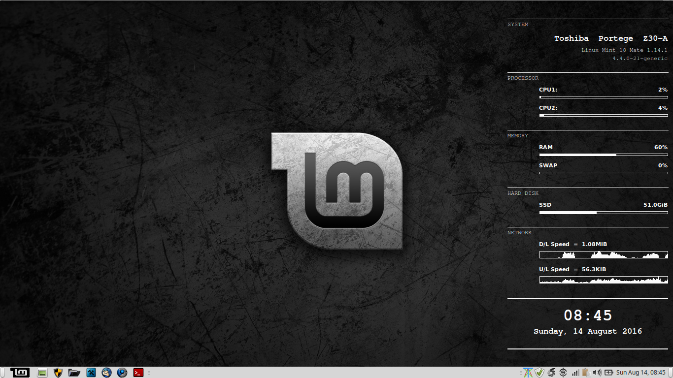 Conky Desktop Linux Mint