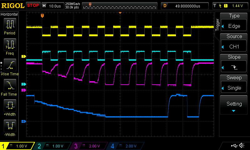 Clock dropping I2C Diff scoped