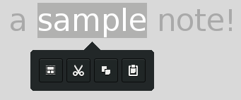 context menu