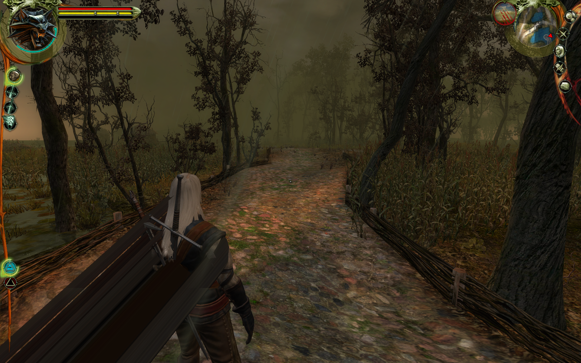 Witcher with warp lines