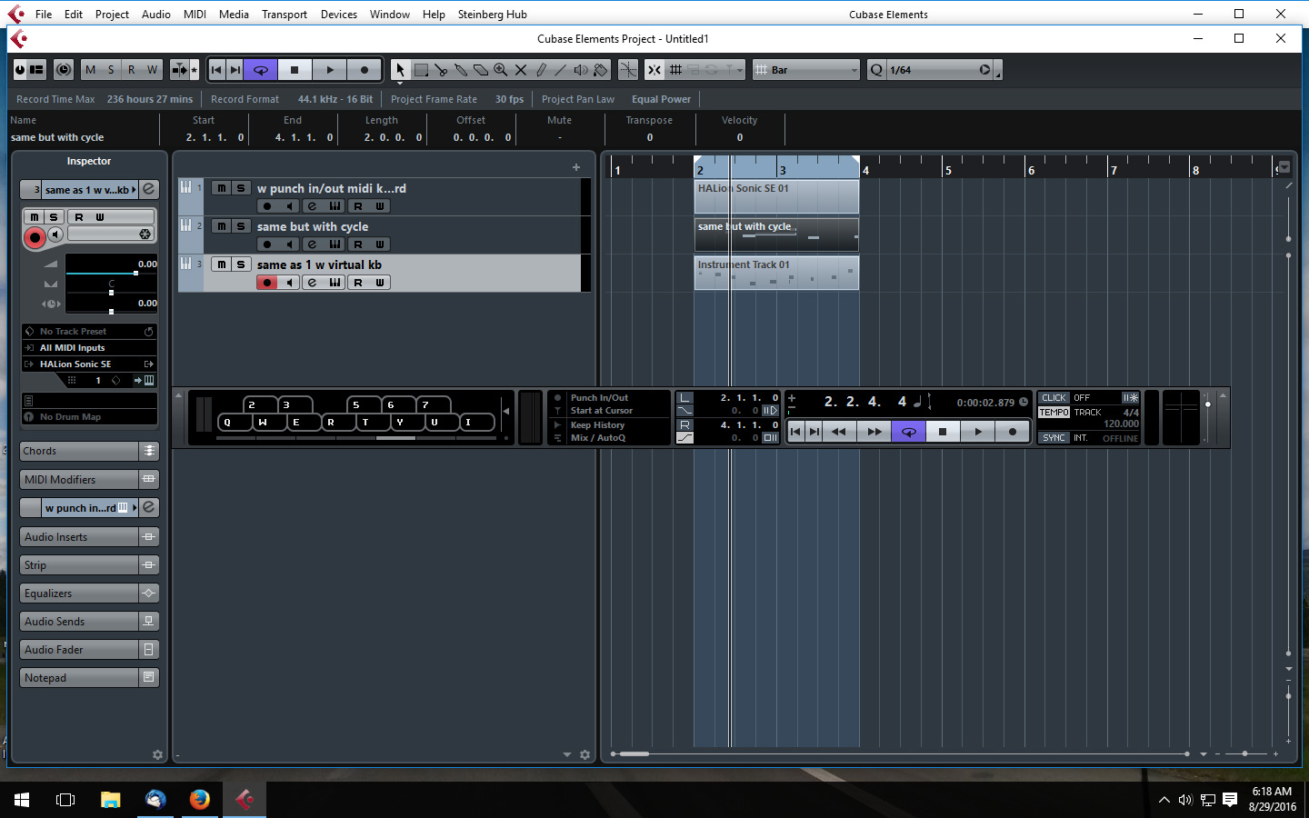 screenshot Cubase