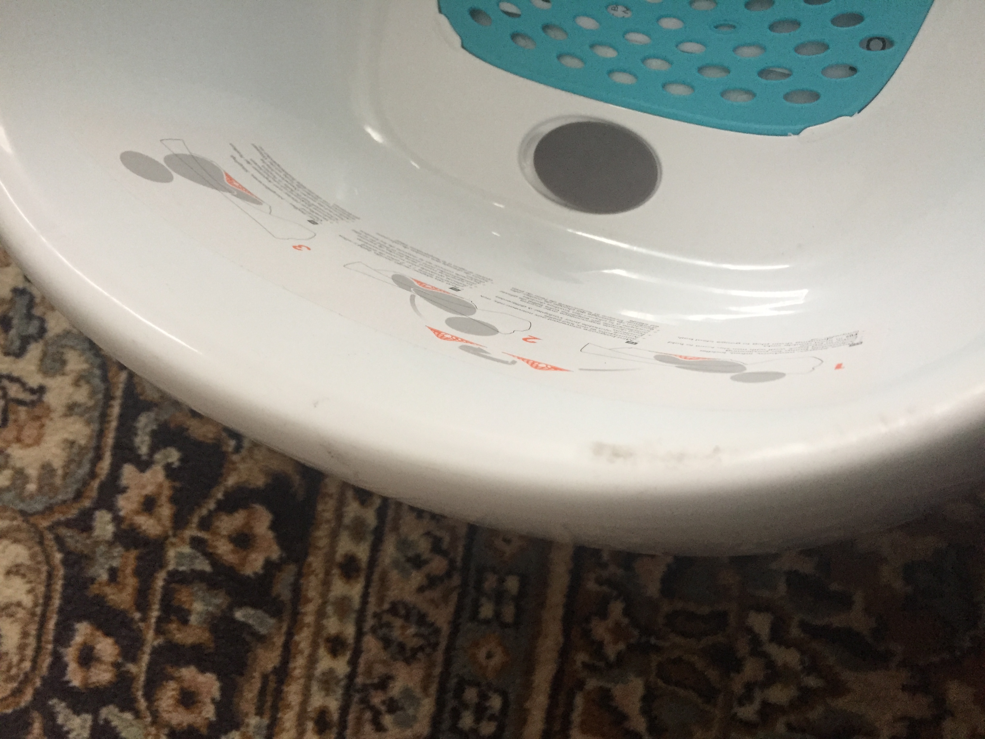 Scratches on baby tub