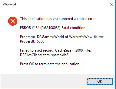 Error 134