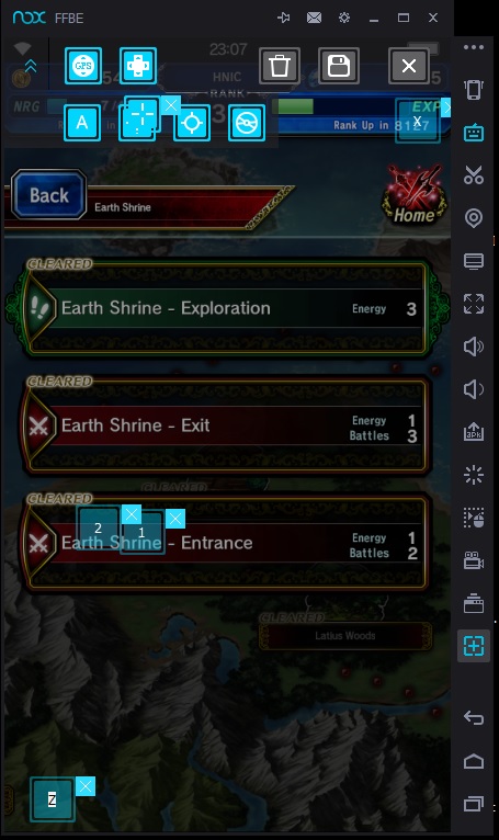 X and Z Locations FFBE