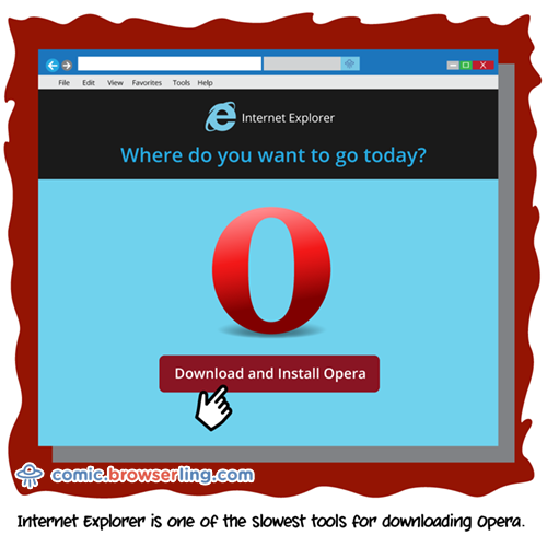 Opera Joke - Web Developer Comic