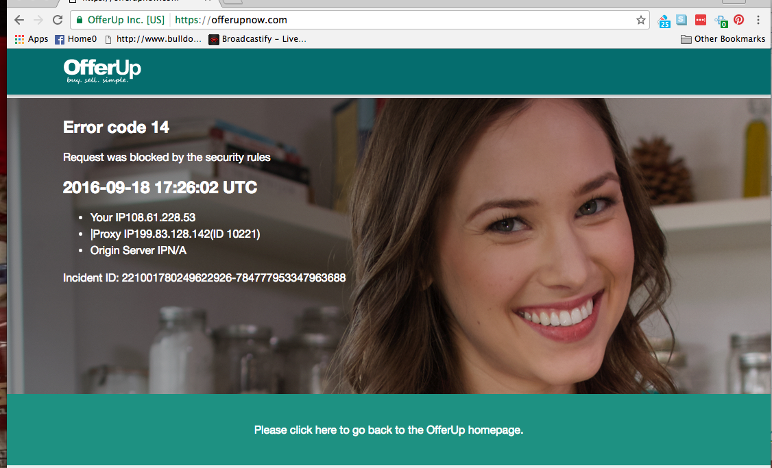 Offer up VPN block