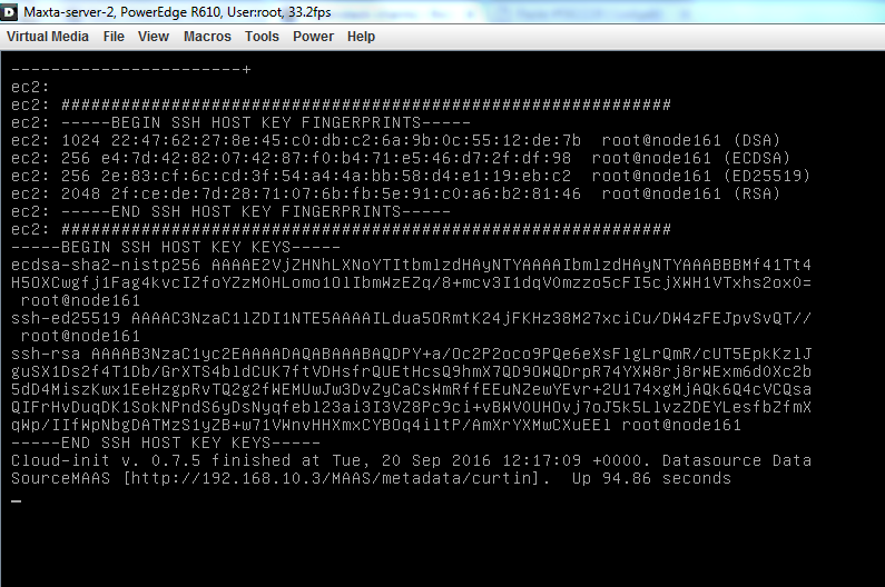 console of the server will stuck here. It will be always like this only it it is succeded also