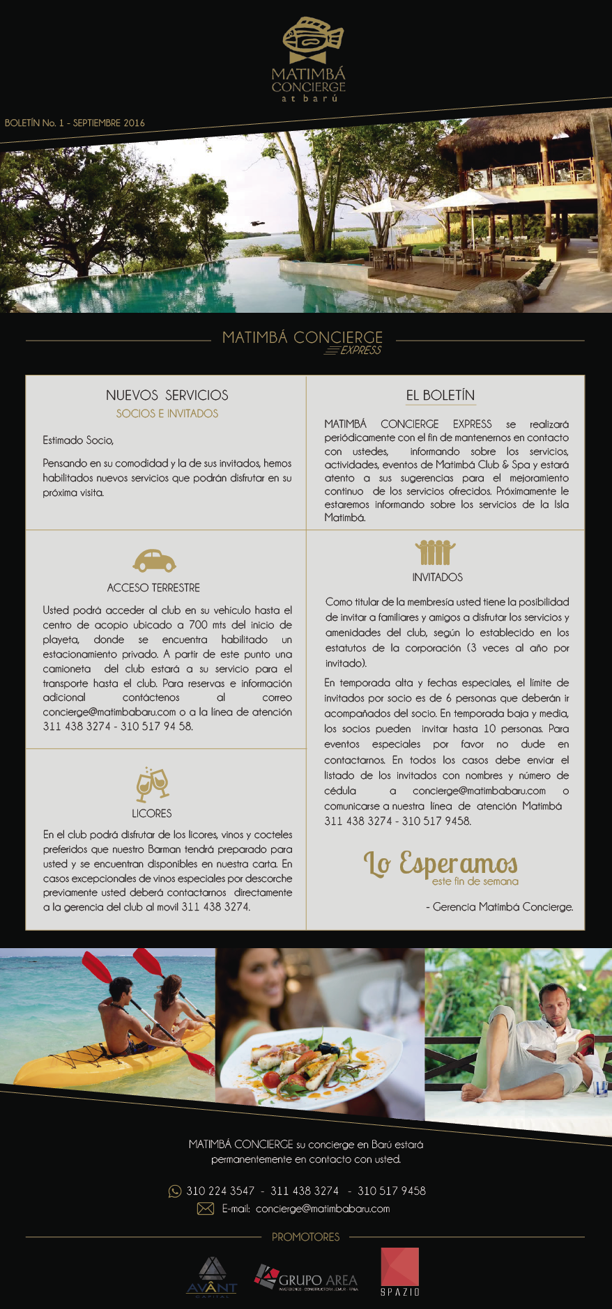 Boletin Consierge Express - Septiembre de 2016