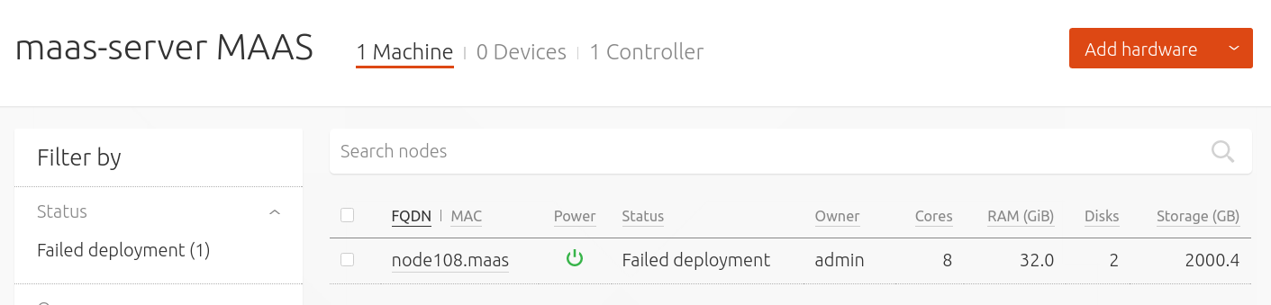 MAAS cloud juju bootstrap failed reasons