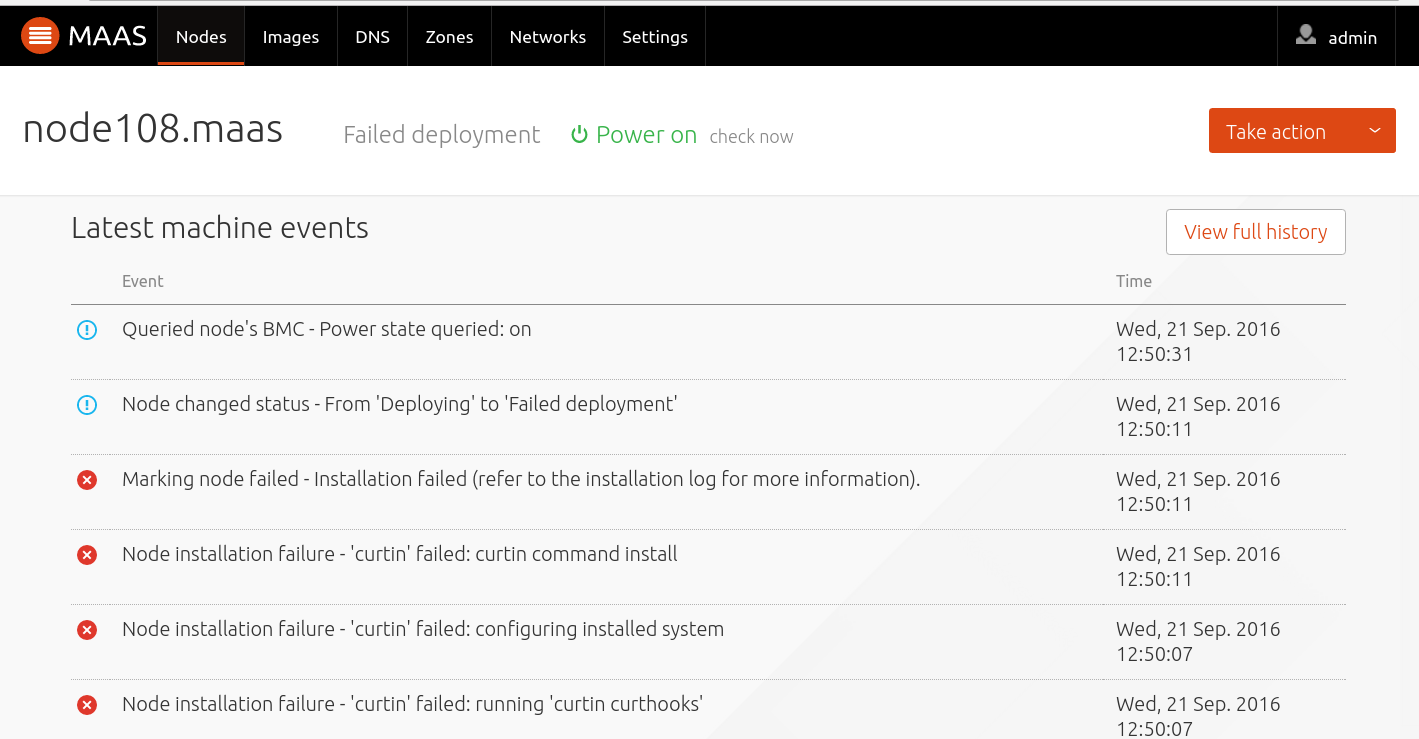 MAAS cloud juju bootstrap failed reasons