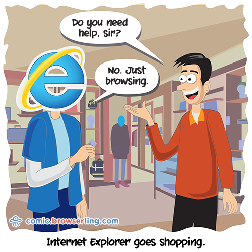 Shopping Joke - Web Developer Comic