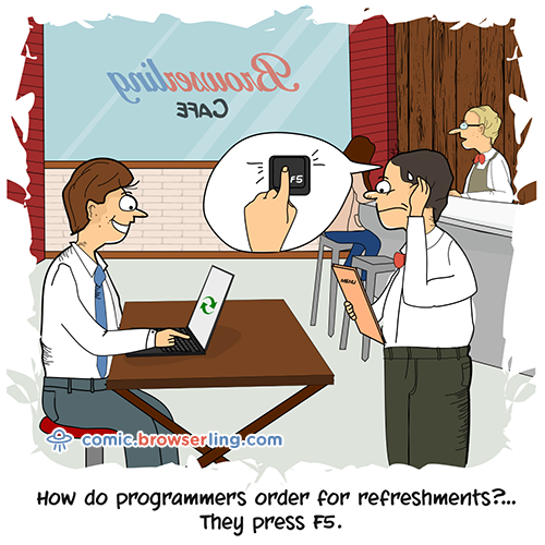 F5 Joke - Web Developer Comic