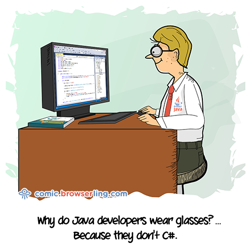 Glasses Joke - Web Developer Comic