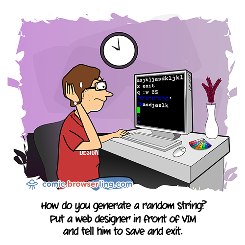 Vim Joke - Web Developer Comic