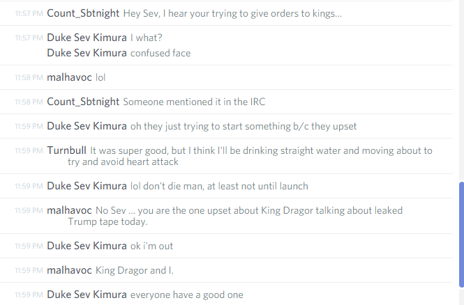 Talking shit, getting caught.