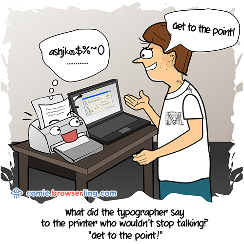 Printer Joke - Web Developer Comic