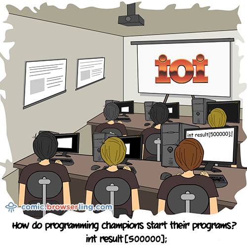 International Olympiad in Informatics Joke - Web Developer Comic