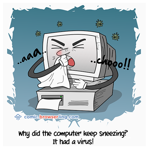 Virus Joke - Web Developer Comic