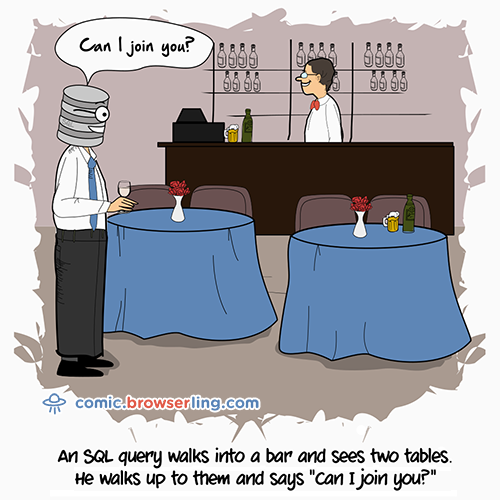 Tables Joke - Web Developer Comic