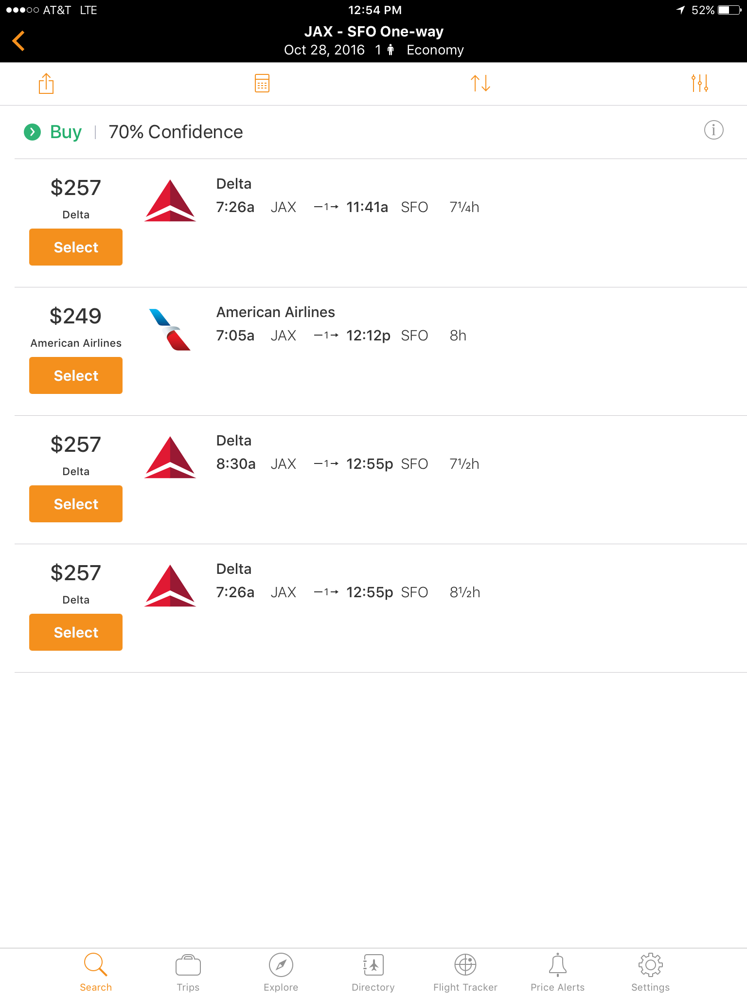 Flight options