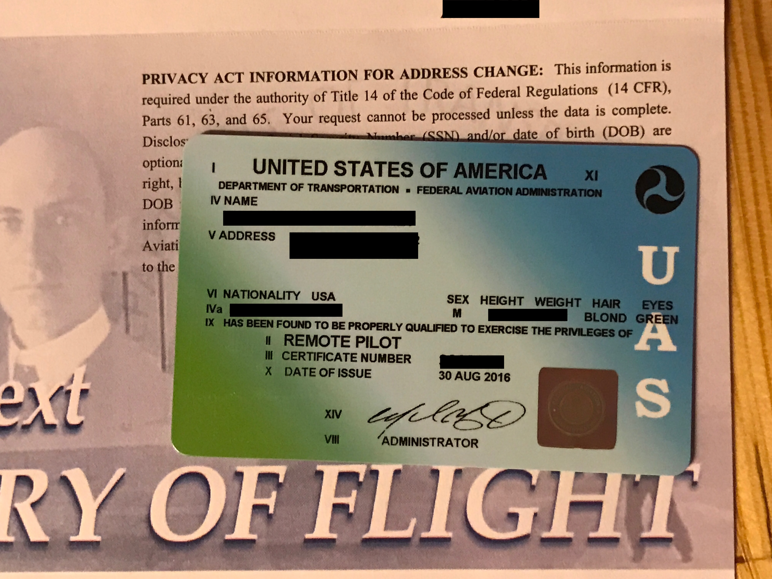 UAS Certificate
