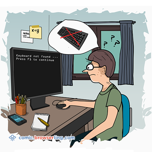 Keyboard Joke - Web Developer Comic