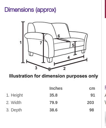 sofa size