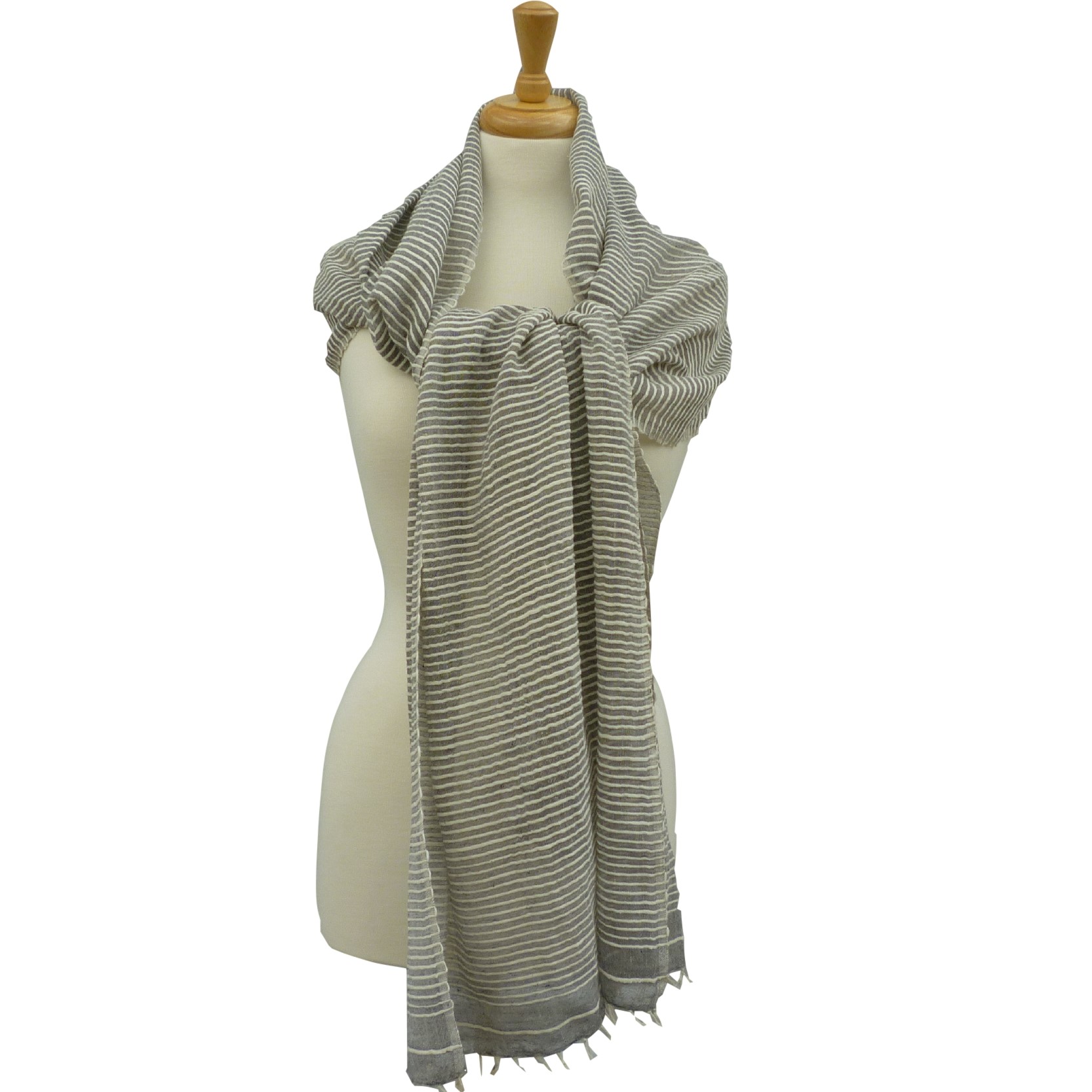 Grey Cotton Scarf
