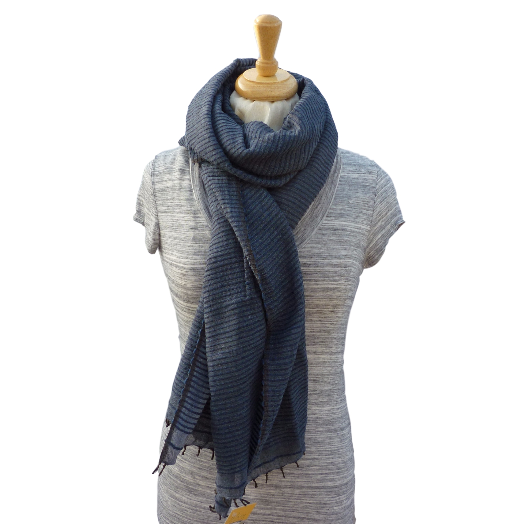 Blue Cotton Scarf