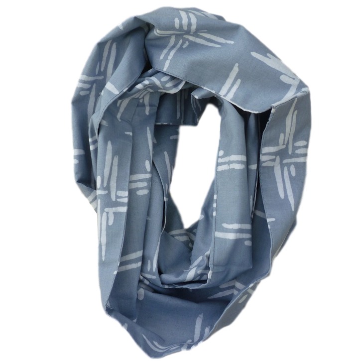 Grey Cotton Infinity Scarf