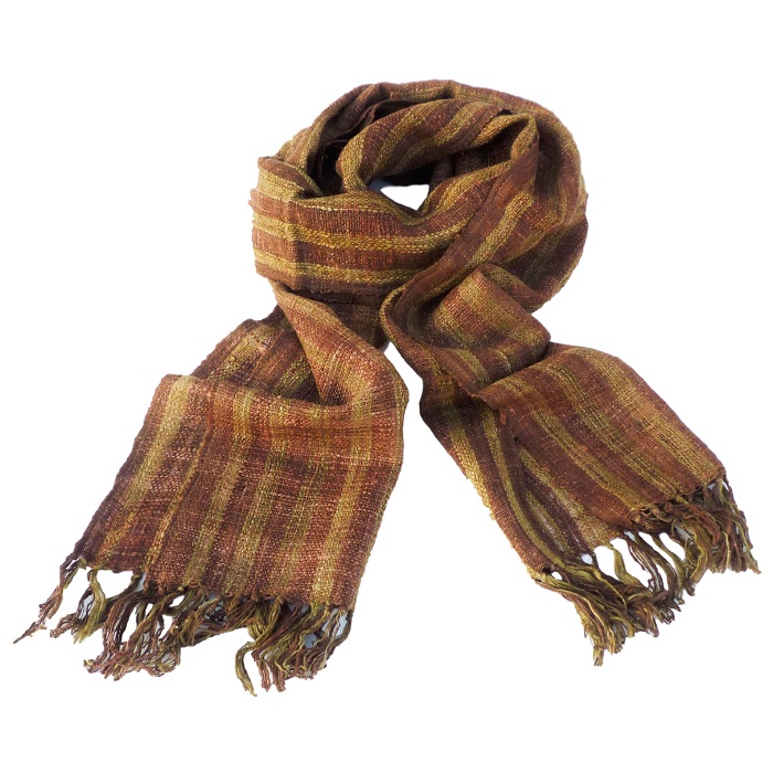 Brown Madagascar Silk Scarf