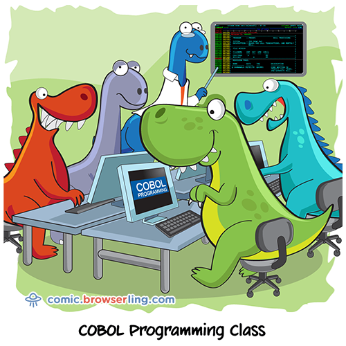 Dinosaurs Joke - Web Developer Comic