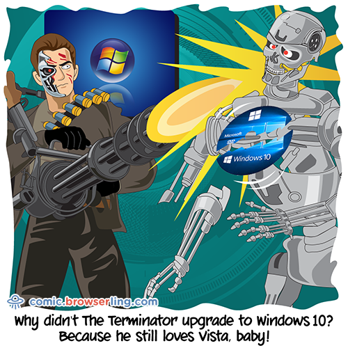 Terminator Joke - Web Developer Comic