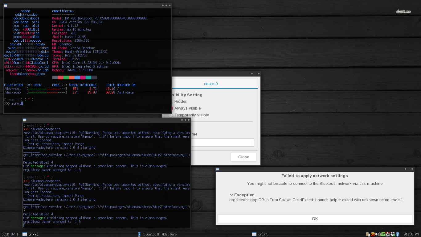 bluez error
