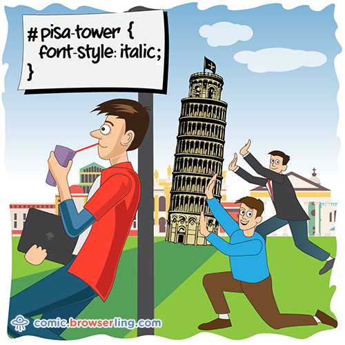 Tower of Pisa Joke - Web Developer Comic