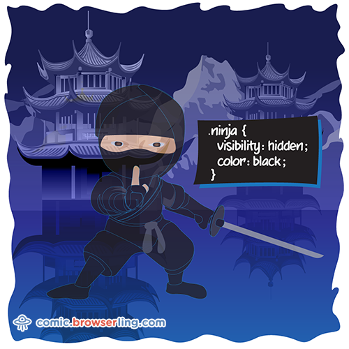 Ninja Joke - Web Developer Comic