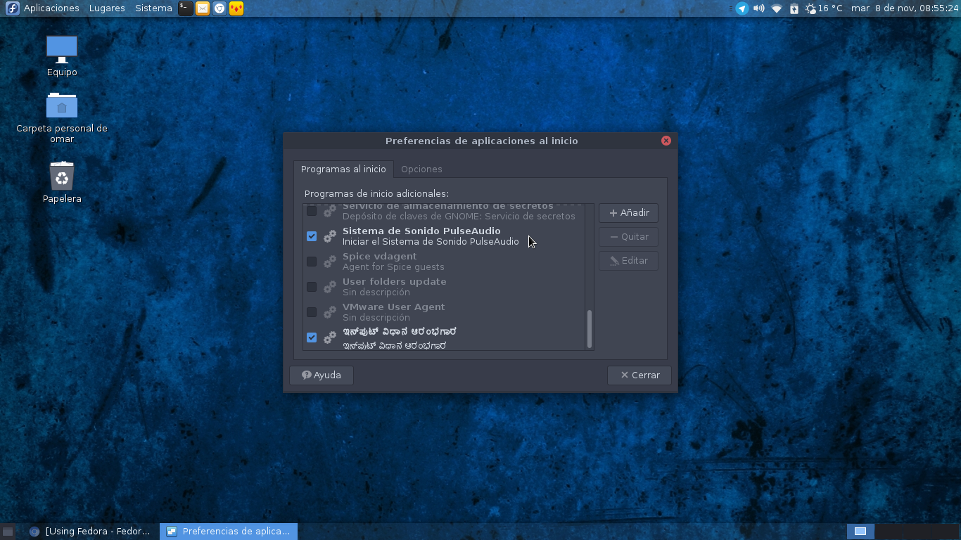 Unknown Fedora app