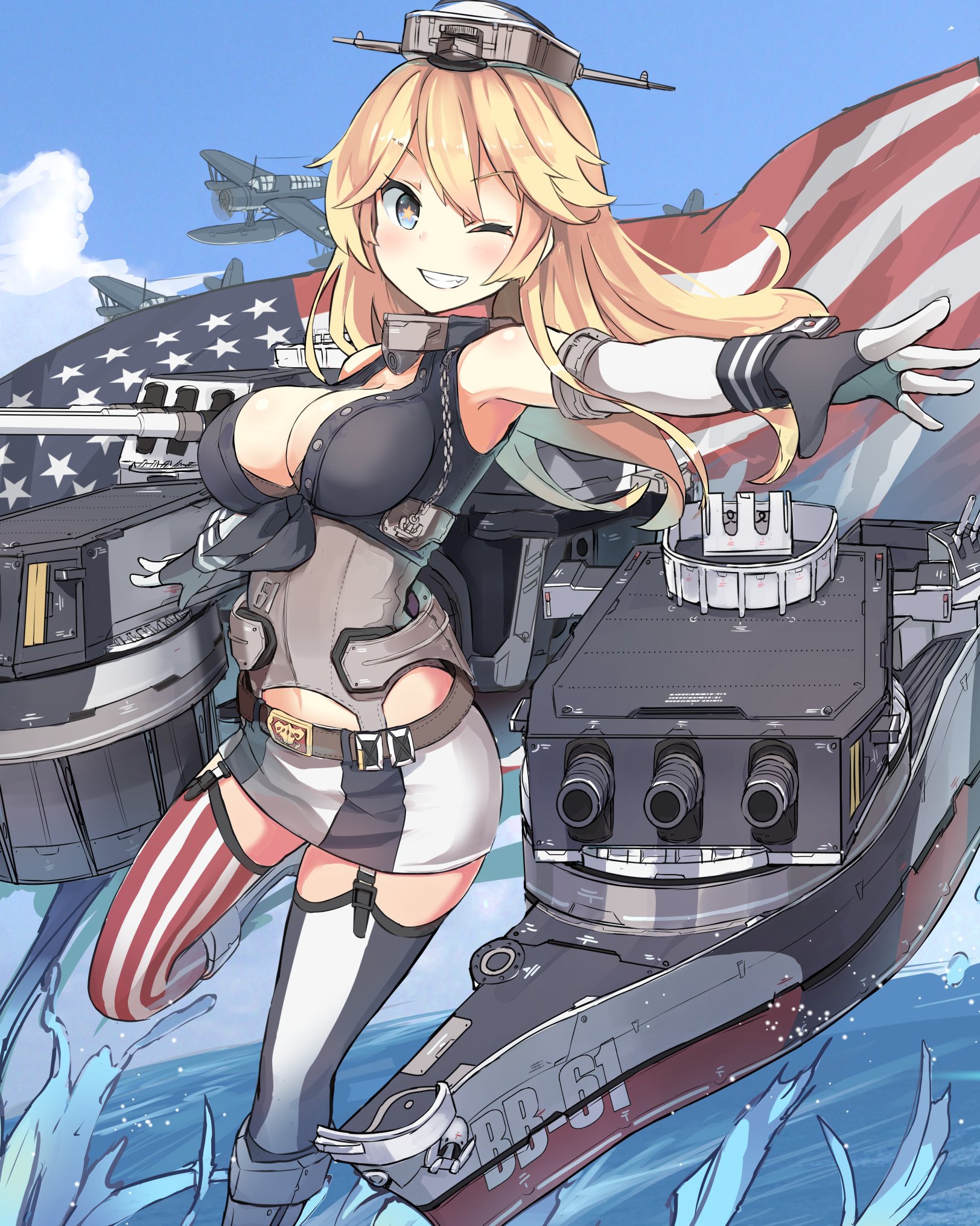 yande.re359828cleavageiowa_kancollekantai_collectionnanashinano_braopen_shirtstockingsthighhighs.jpg
