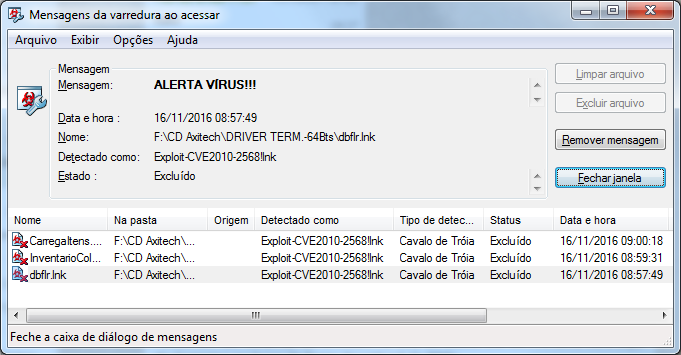 Virus no driver da impressora axi tech x4