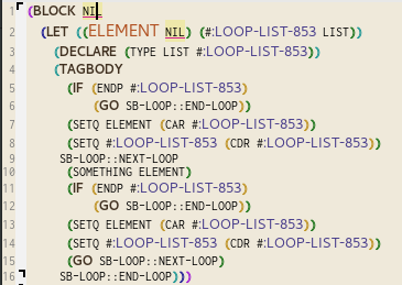 DOLIST-like LOOP expansion