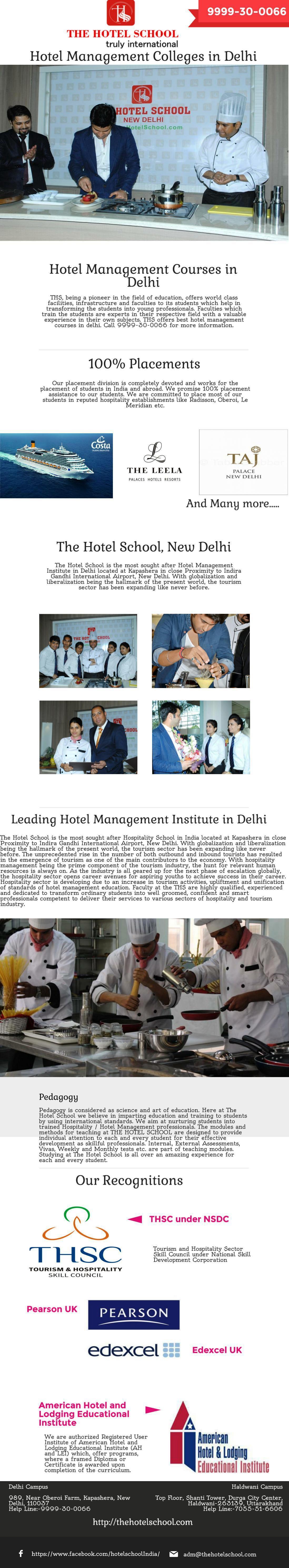 Hotel Management Colleges in Delhi