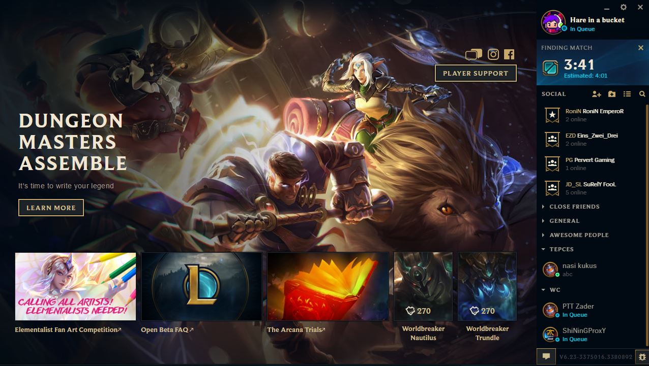 LoL beta bug
