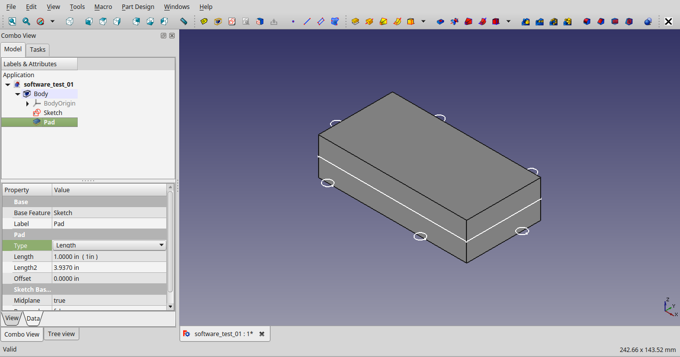 FreeCAD pad fail?