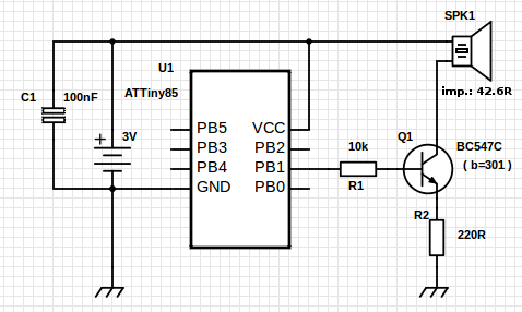 ATTiny85 annoyatron