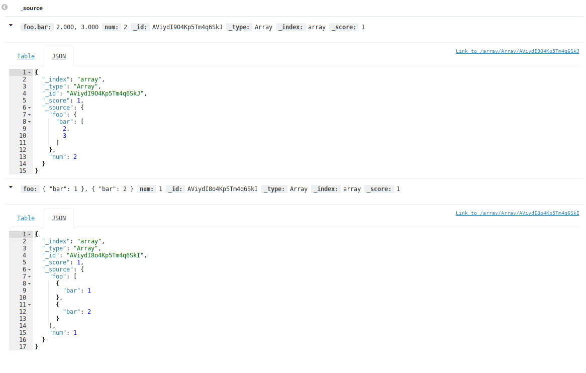 Index with object in array