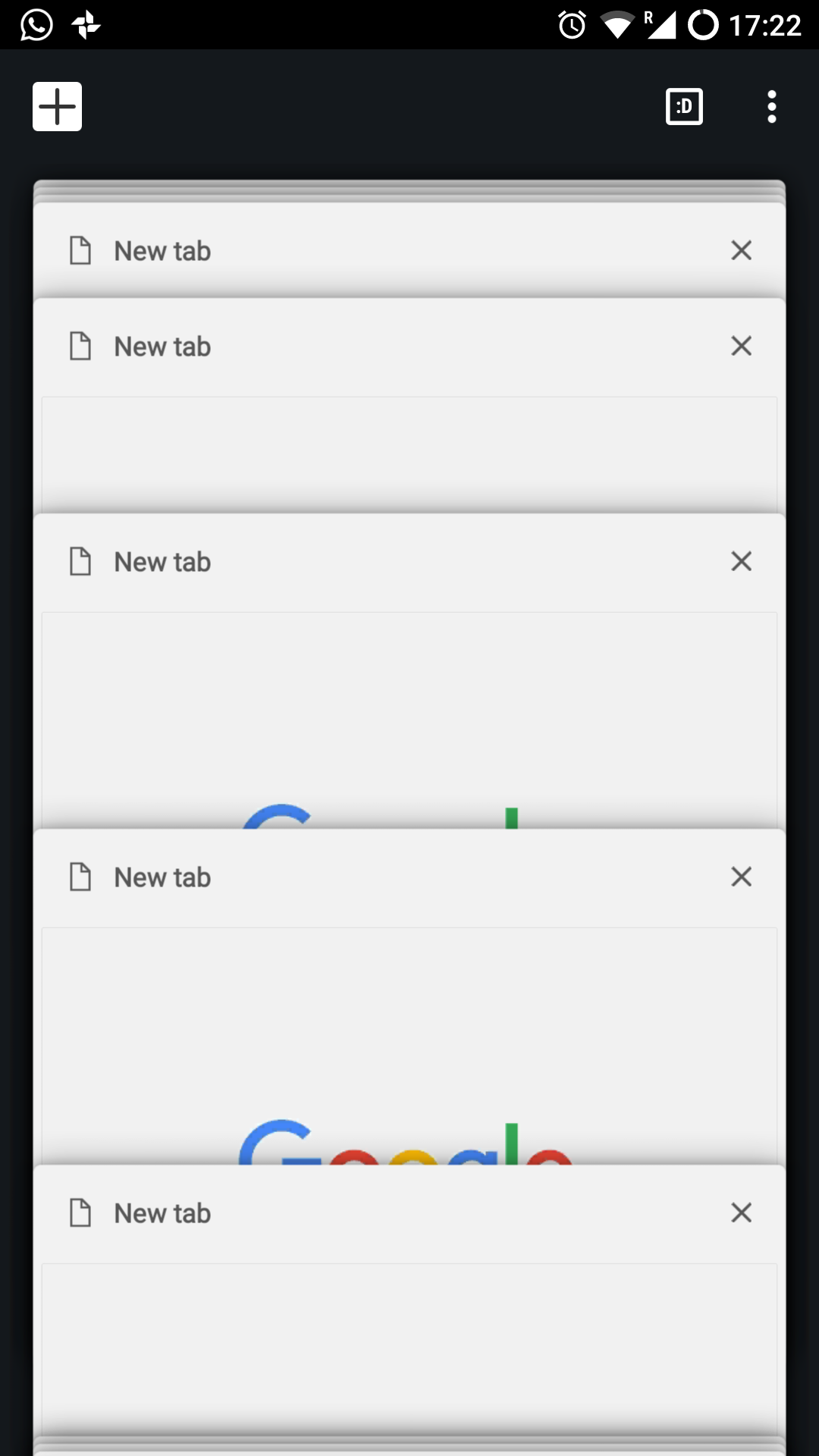 Chrome Android 100 Tabs